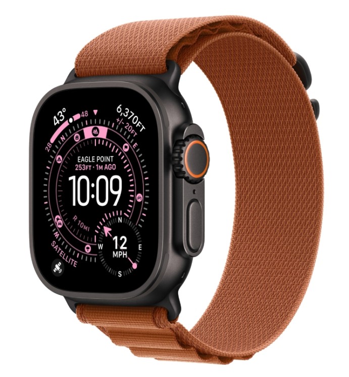 Смарт-часы Apple Watch Ultra 3 (2025) 49mm Black Titanium Case with Terra Cotta Alpine Loop 