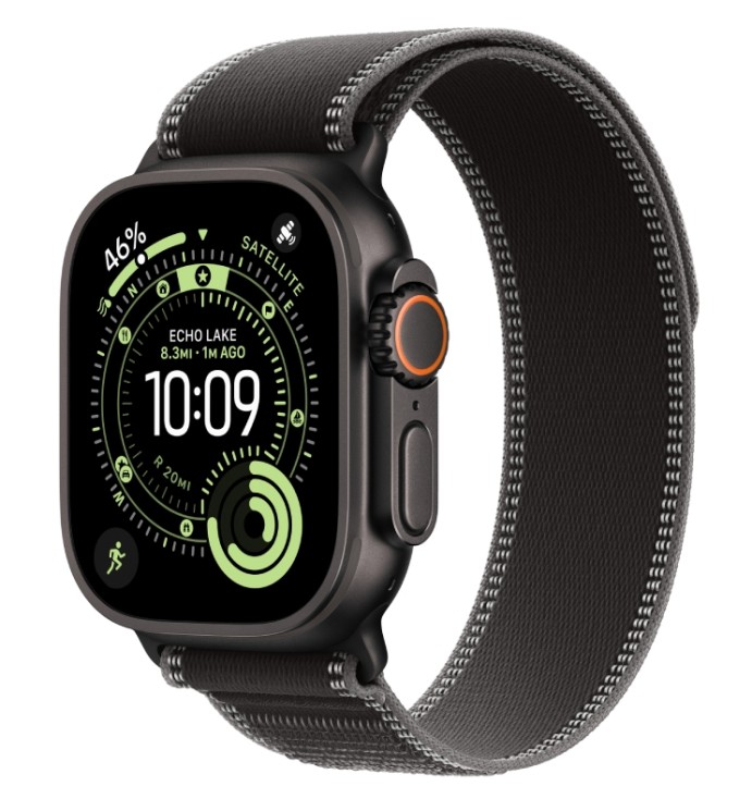 Смарт-часы Apple Watch Ultra 3 (2025) 49mm Black Titanium Case with Black/Charcoal Trail Loop