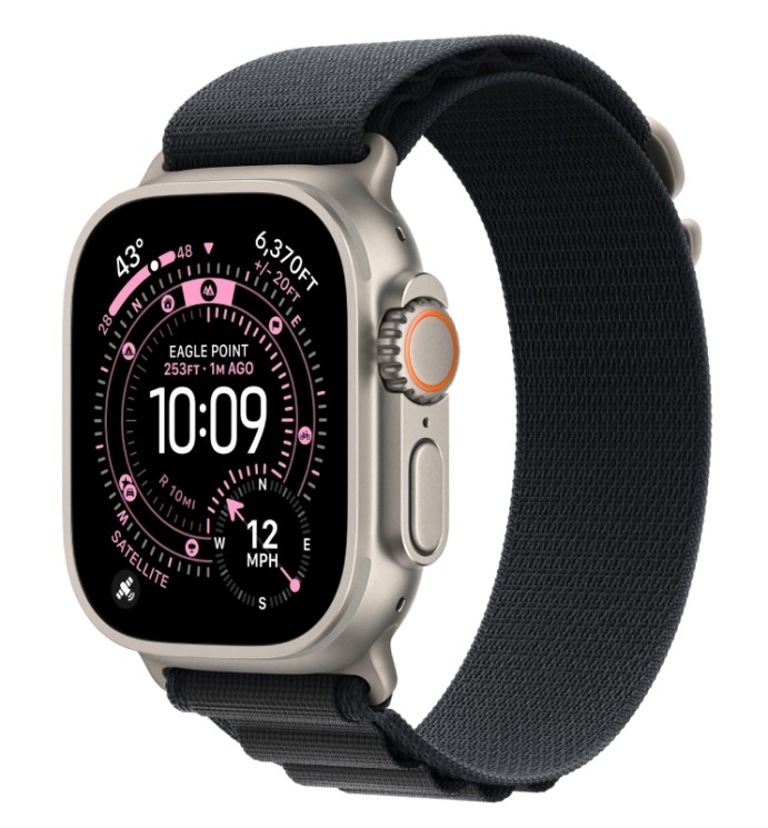 Смарт-часы Apple Watch Ultra 3 (2025) 49mm Natural Titanium Case with Black Alpine Loop