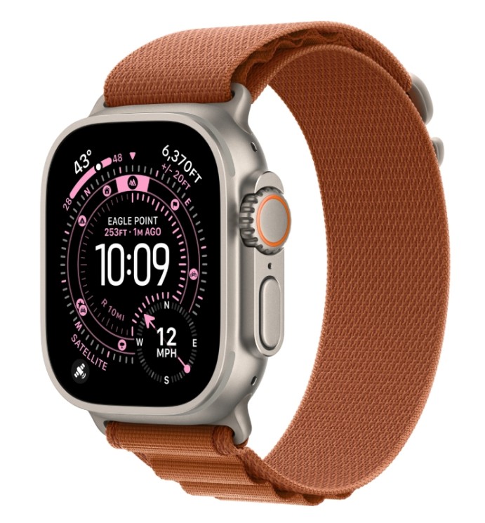 Смарт-часы Apple Watch Ultra 3 (2025) 49mm Natural Titanium Case with Terra Cotta Alpine Loop 